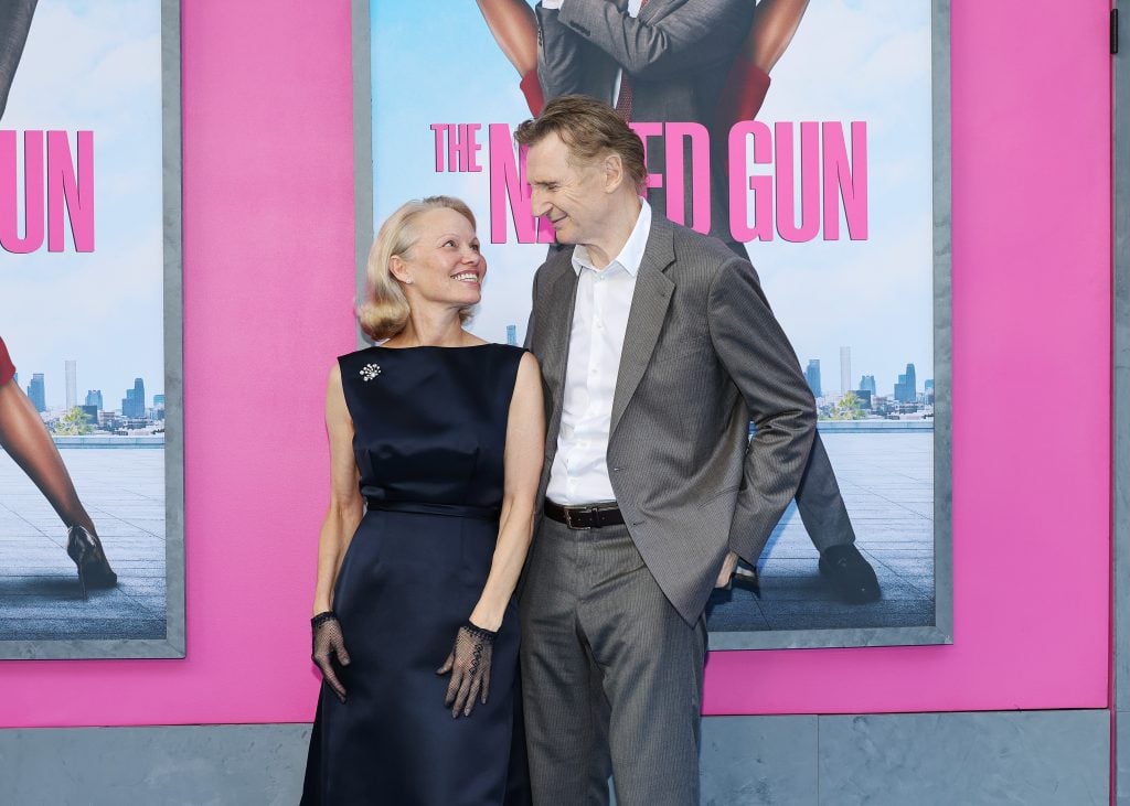Pamela Anderson, Liam Neeson Accused of Faking Romance to Drum Up ‘Naked Gun’ …