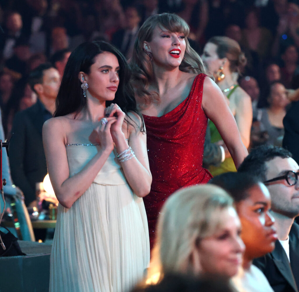 Jack Antonoff’s wife, Margaret Qualley, awkwardly reacts to question about Taylor Swift’s new album